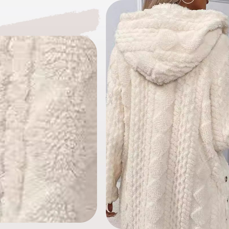 Today's Flash Sale⚡Women's Warm Diamond-Quilted Hooded Fleece Jacket