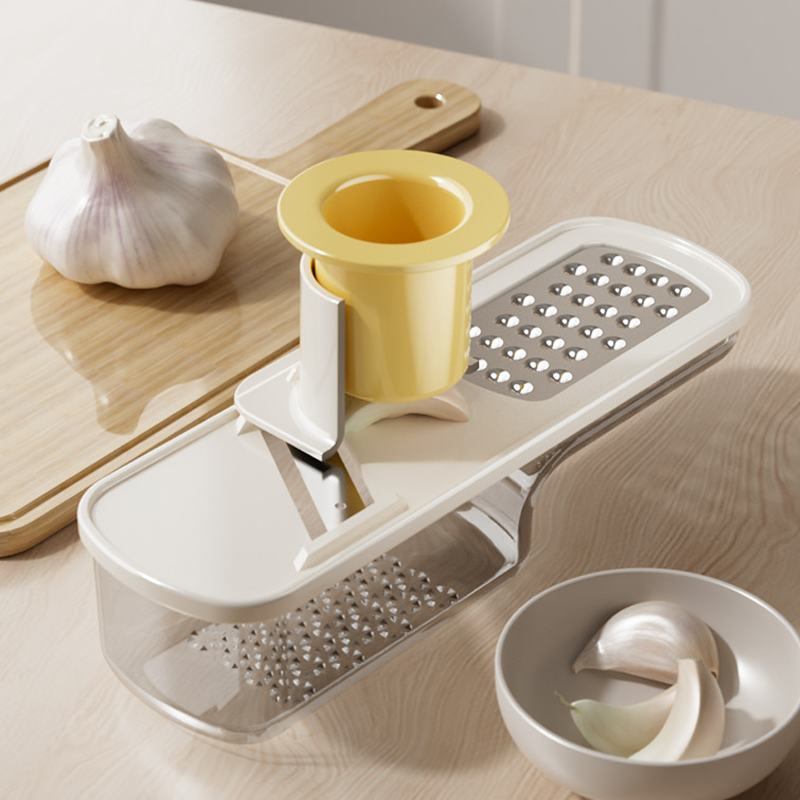 🔪 BUY 2 GET 1 FREE! 🥔 3-in-1 Mandoline Slicer with Container - Sharp Stainless Blades for Perfect Cuts, Compact & Dishwasher Safe 🥒📦