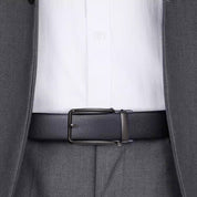 【Top-Grain Leather】 Men's Leather Belt with Automatic Buckle