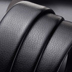 【Top-Grain Leather】 Men's Leather Belt with Automatic Buckle