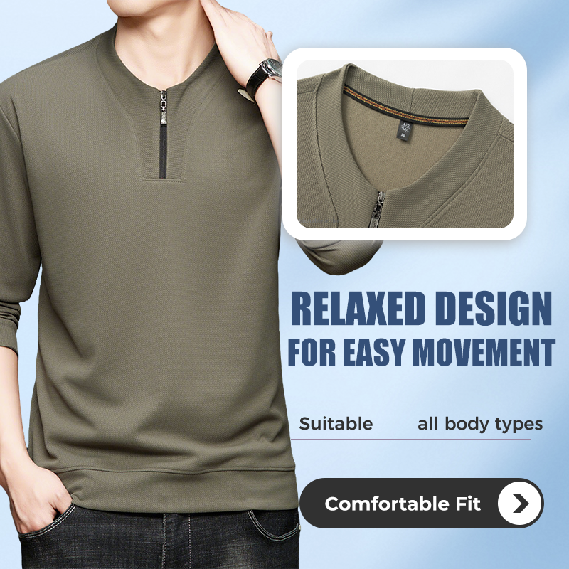 💥Limited time 50% off🎉Men's Half Zip V-Neck Casual Henley Shirt