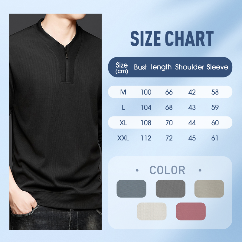 💥Limited time 50% off🎉Men's Half Zip V-Neck Casual Henley Shirt