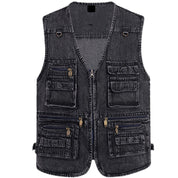 ☀️Men's Cotton Denim Vest-Plush Lining & Unlined Styles