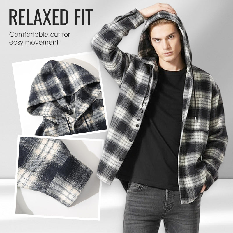 Stylish & Comfortable✨Men's Classic Plaid Hoodie