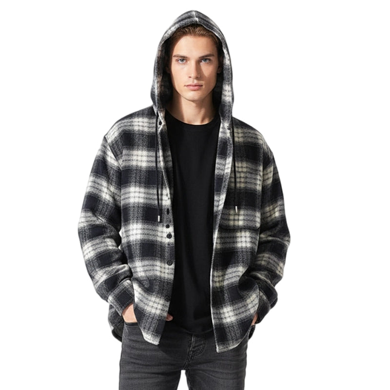 Stylish & Comfortable✨Men's Classic Plaid Hoodie