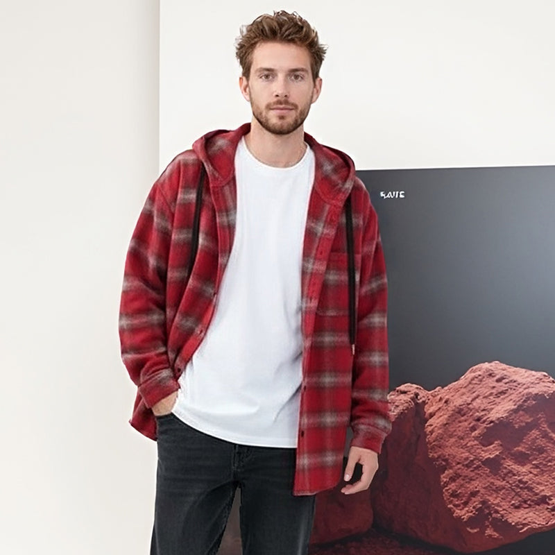 Stylish & Comfortable✨Men's Classic Plaid Hoodie