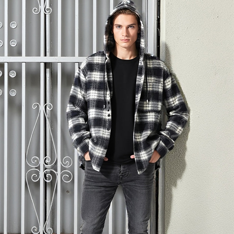 Stylish & Comfortable✨Men's Classic Plaid Hoodie