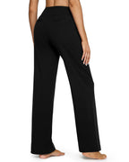 Women's High Waist Stretch Casual Yoga Wide Leg Pants