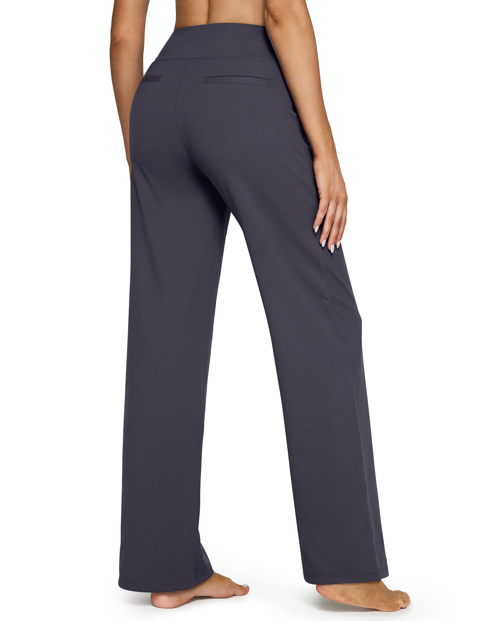 Women's High Waist Stretch Casual Yoga Wide Leg Pants