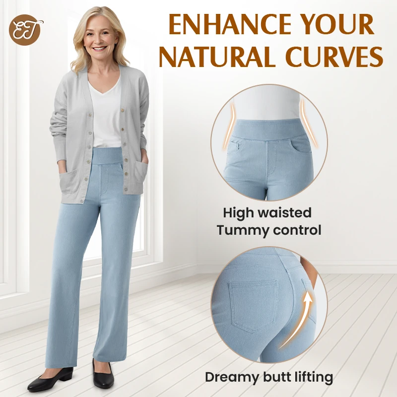 Women's High Waist Stretch Casual Yoga Wide Leg Pants