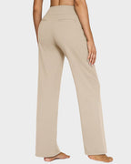 Women's High Waist Stretch Casual Yoga Wide Leg Pants