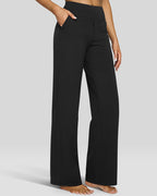 Women's High Waist Stretch Casual Yoga Wide Leg Pants