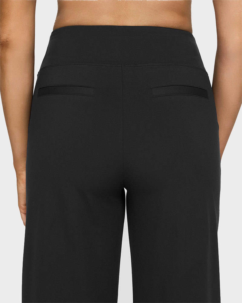 Women's High Waist Stretch Casual Yoga Wide Leg Pants