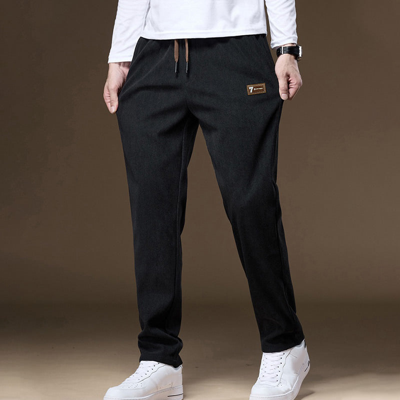 Men's Straight-Fit Corduroy Drawstring Pants