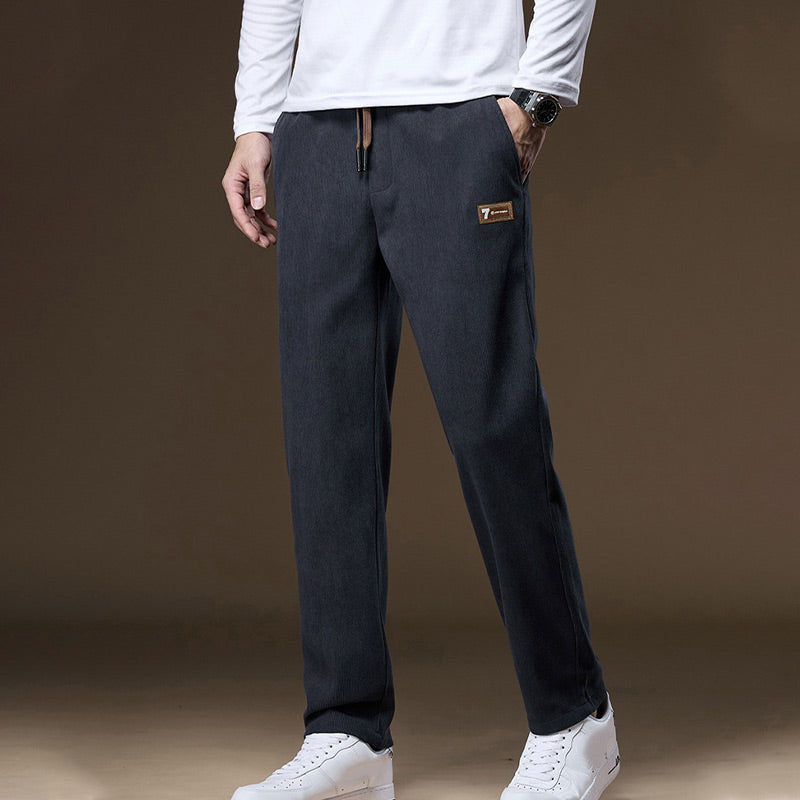 Men's Straight-Fit Corduroy Drawstring Pants