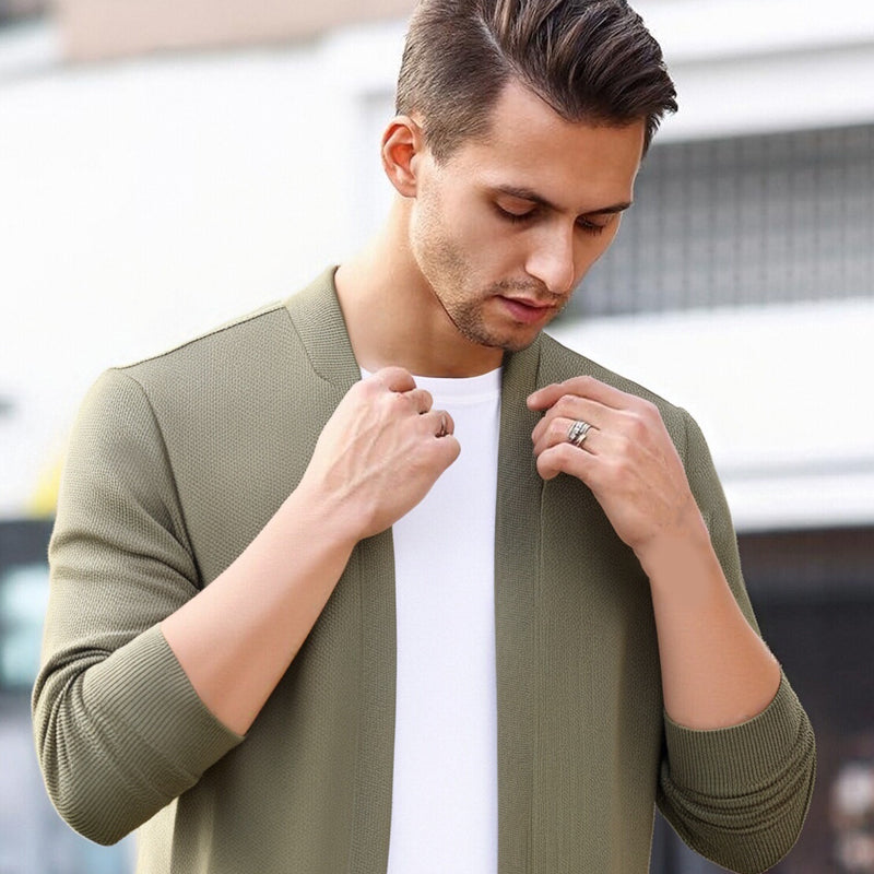 Men’s Layered-Style Long Sleeve Cardigan