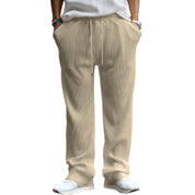 Men's Ribbed Straight-Leg Pants