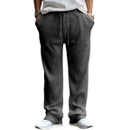 Men's Ribbed Straight-Leg Pants