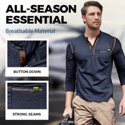 Men's Long Sleeve Button Down Shirt with Pocket
