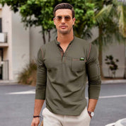 Men's Long Sleeve Button Down Shirt with Pocket