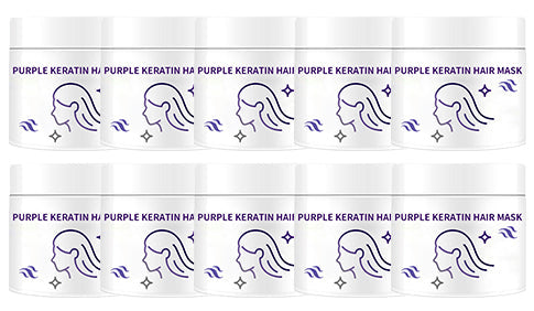 💗LAST DAY - BUY 1 GET 1 FREE💗Purple Keratin Hair Mask - Intense Repair for Curly or Color-Treated Hair, Restores Shine & Softness in 3 Mins🌿🧴