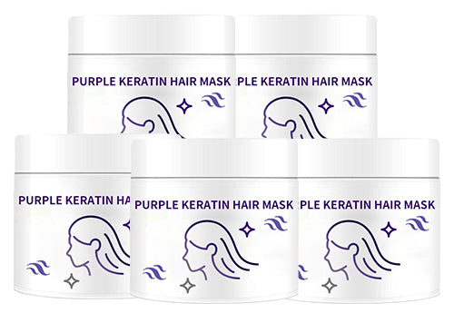 💗LAST DAY - BUY 1 GET 1 FREE💗Purple Keratin Hair Mask - Intense Repair for Curly or Color-Treated Hair, Restores Shine & Softness in 3 Mins🌿🧴