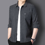 Men’s Casual Business Lapel Shirt for Fall & Winter