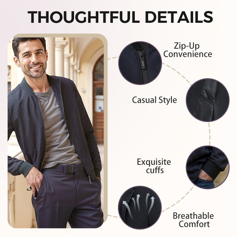 Men's Fall/Winter Casual Zipper Windproof Warm Jacket