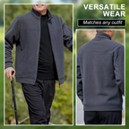 Men's Casual Patchwork Stand Collar Warm Jacket