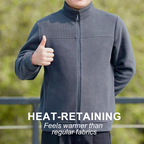 Men's Casual Patchwork Stand Collar Warm Jacket