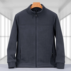 Men's Casual Patchwork Stand Collar Warm Jacket