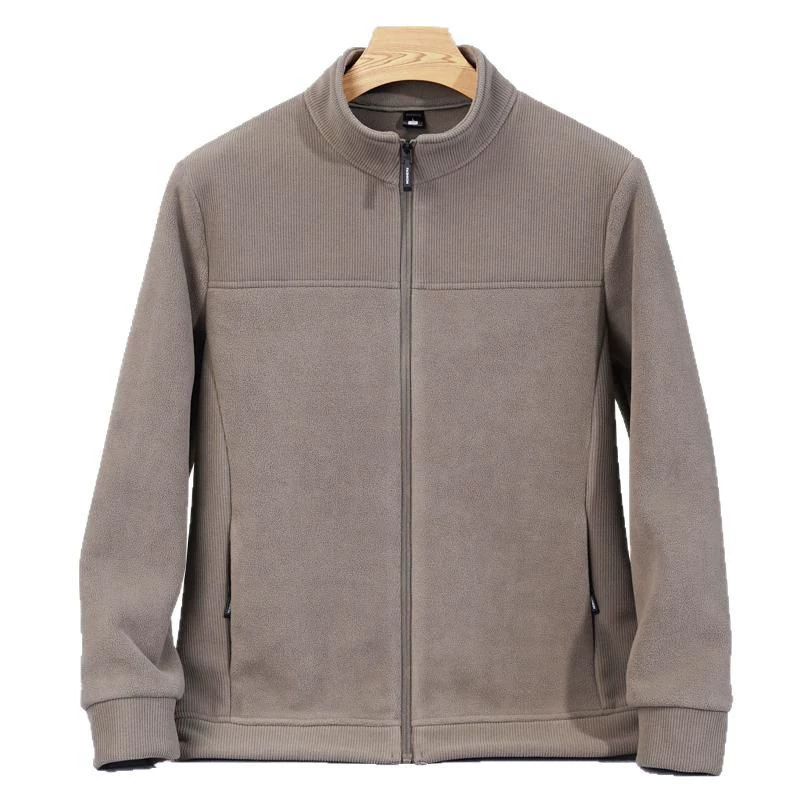 Men's Casual Patchwork Stand Collar Warm Jacket
