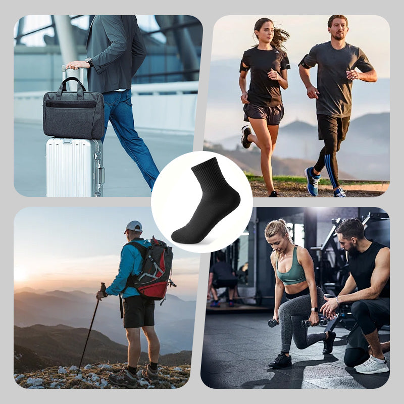 Men's Antibacterial Sweat Wicking Sports Socks 5 Pairs Set