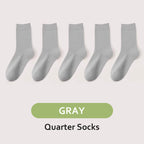 Men's Antibacterial Sweat Wicking Sports Socks 5 Pairs Set
