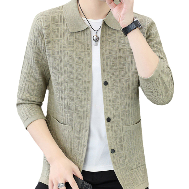Men's Casual Long Sleeve Knit Cardigan