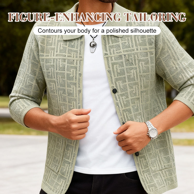 Men's Casual Long Sleeve Knit Cardigan