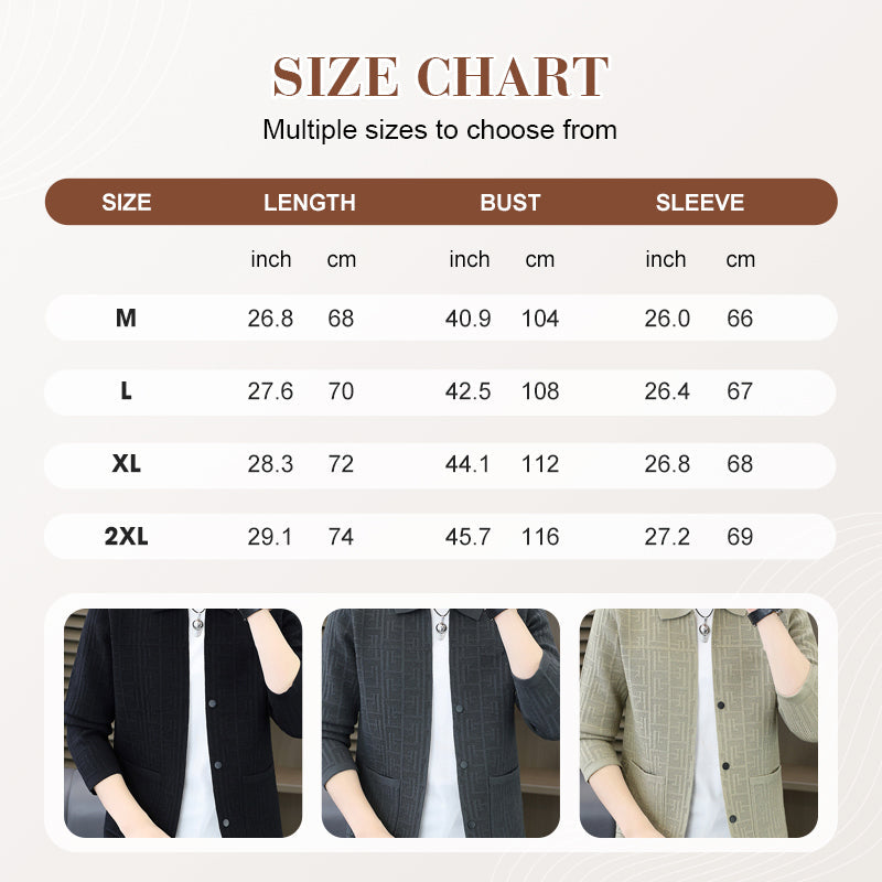 Men's Casual Long Sleeve Knit Cardigan