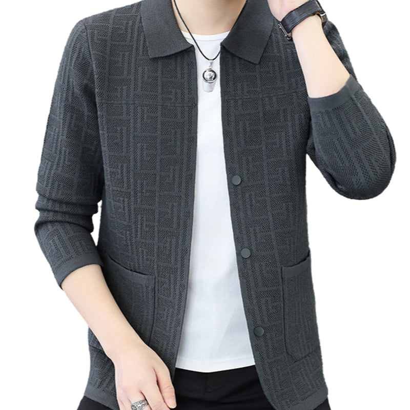 Men's Casual Long Sleeve Knit Cardigan