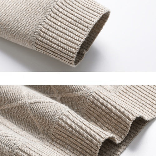 Men's Winter Plush-Lined Warm Knitted Sweater