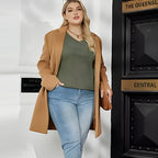 🍂Autumn Hot Sale 53% OFF🔥Women's V Neck Long Sleeve Solid Sweater