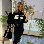 ❄️LAST DAY PROMOTION - 49%OFF 💖 Women's Stand Collar Jacket & Dress Set