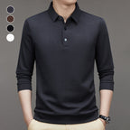 Men's Casual Solid Color Jacquard Lapel Shirt