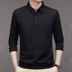 Men's Casual Solid Color Jacquard Lapel Shirt