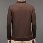 Men's Casual Solid Color Jacquard Lapel Shirt
