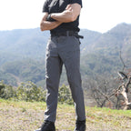 Men's Solid Color Slim-fit Cargo Pants for Spring and Autumn