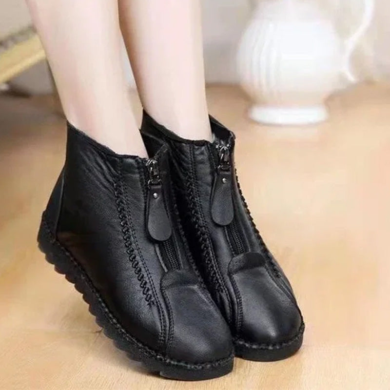 Women's Winter Warm Zipper Ankle Boots