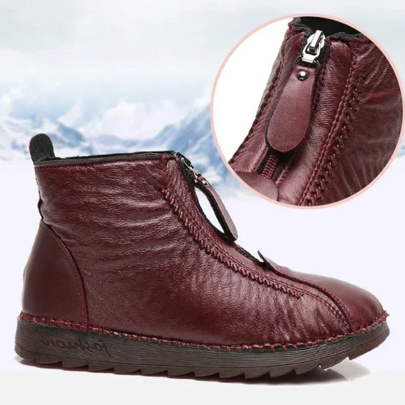 Women's Winter Warm Zipper Ankle Boots