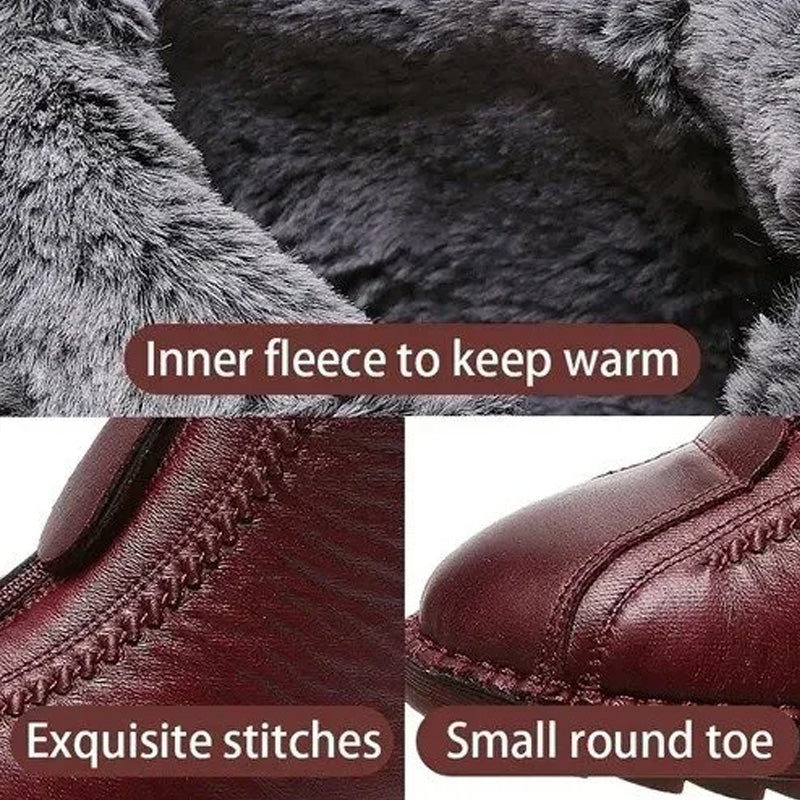 Women's Winter Warm Zipper Ankle Boots