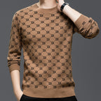Men’s Trendy Print Long Sleeve Slim Fit Pullover