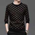 Men’s Trendy Print Long Sleeve Slim Fit Pullover